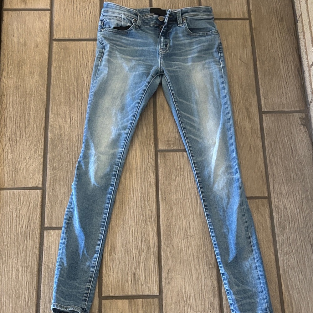 Buckle Light Blue Women's Skinny Jeans